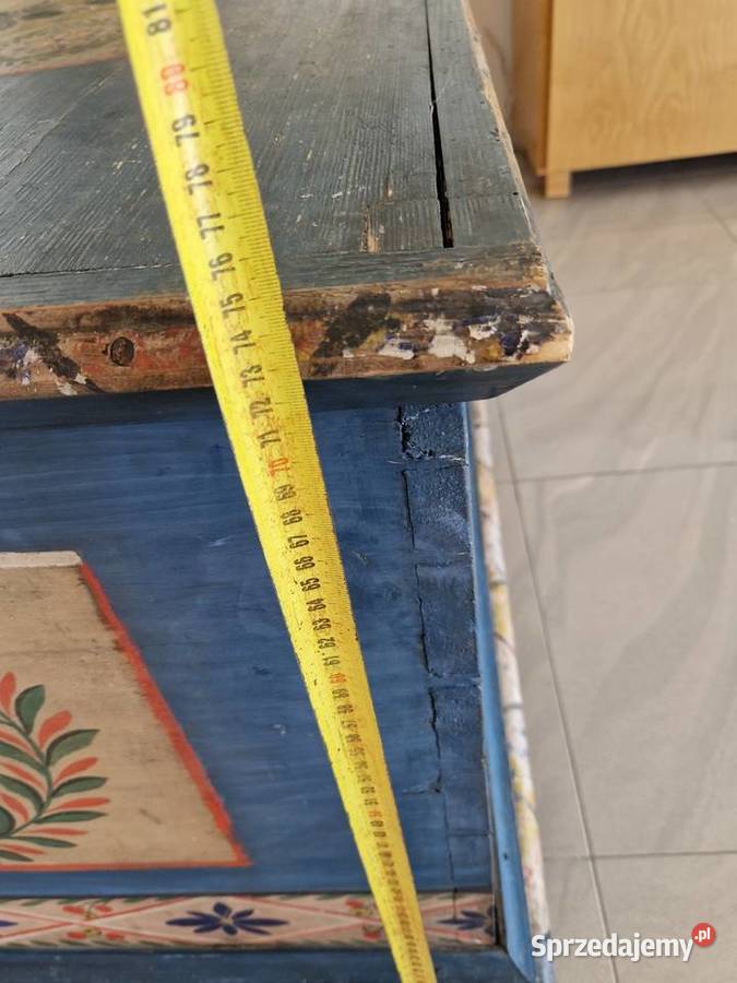 Skrzynia malowana ludowa z 1846 roku Komody Słupca sprzedam