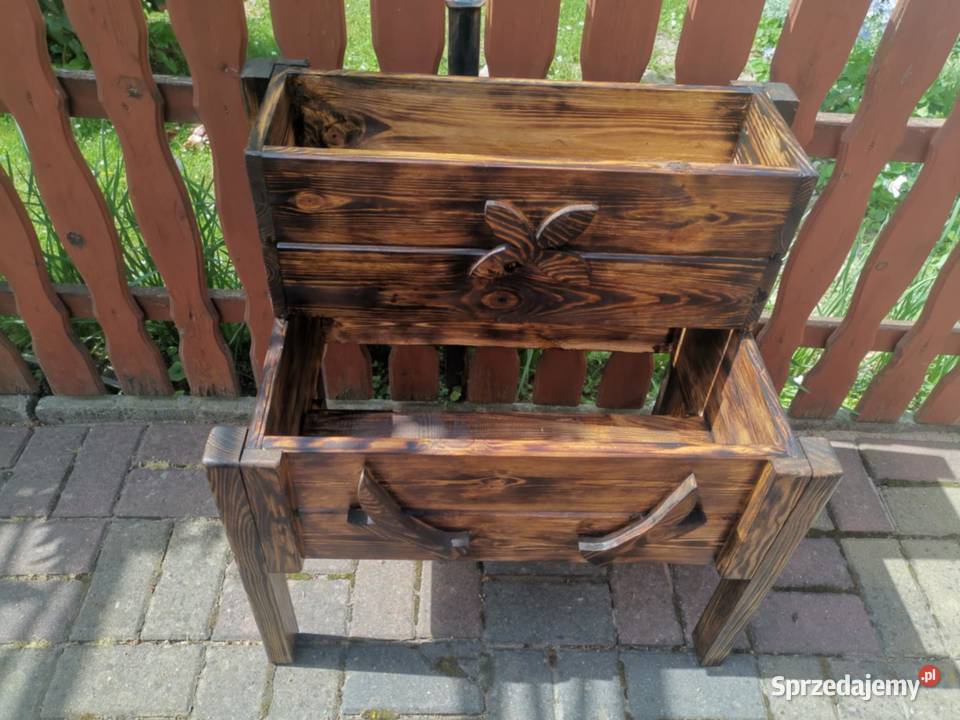 Drewniana donica na kwiaty Kotarszyn