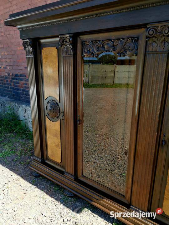 Elegancka witryna biblioteka ok 1920r antyk Wałbrzych