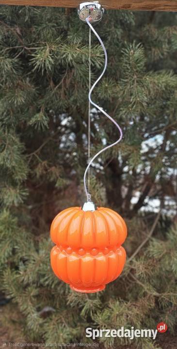 Lampa lata 70te szkło dwuwarstwowe PRL Dynia Płońsk