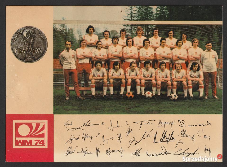 REPREZENTACJA POLSKI 1974 MŚ NIEMCY BEZ OBIEGU Łódź