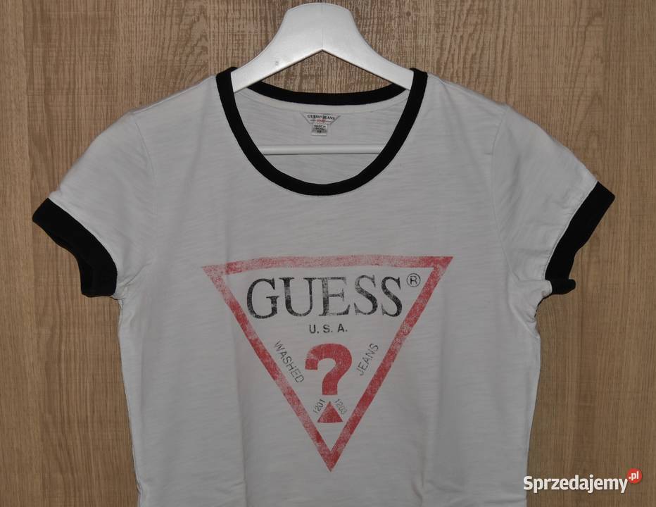 Guess świetna krótka koszulka 34 XS Moda i Styl Wrocław