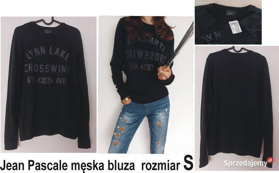 Granatowa 100 bawełniana męska bluza w rozmiarze Odzież sportowa lubelskie