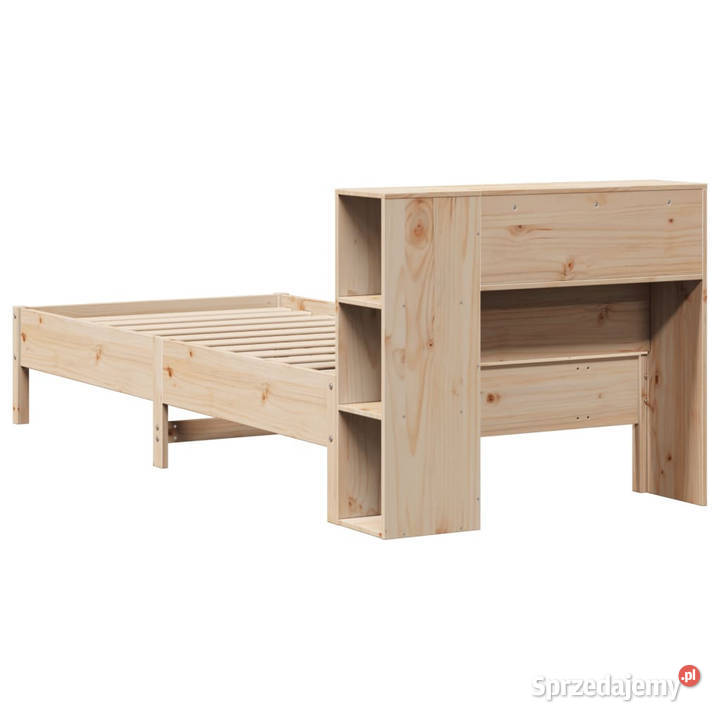 Łóżko z regałem bez materaca drewno sosnowe 82cm mazowieckie Warszawa