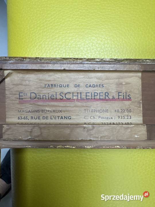 Stara sygnowana rama Ets Daniel SCHLEIPER Fils Długopole Dolne