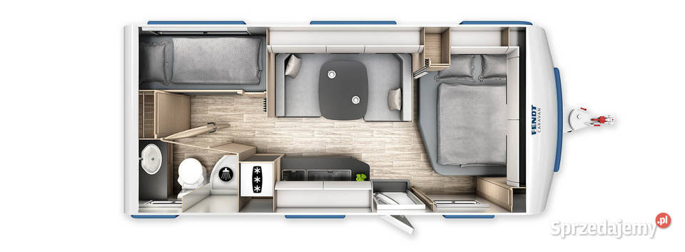 PRZYCZEPA KEMPINGOWA FENDT APERO 560 SKM ACTIV Fendt Kempingowe Bieruń