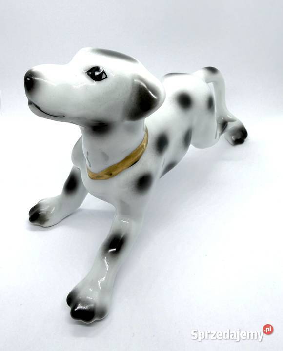 Figurka dalmatyńczyk Ręcznie malowana porcelana małopolskie