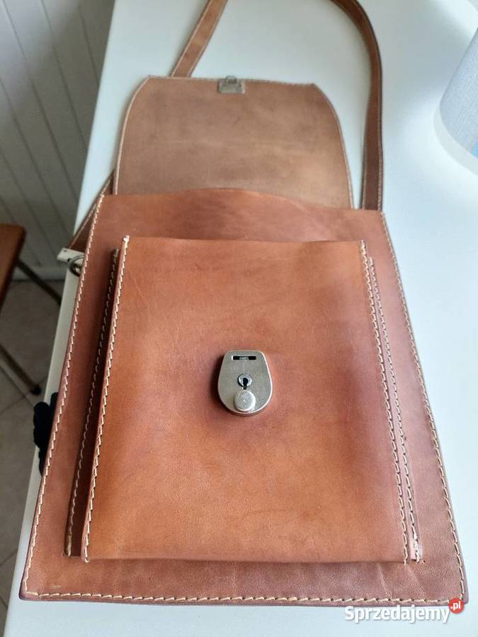 Torebka listonoszka ze skóry anilinowej łódzkie