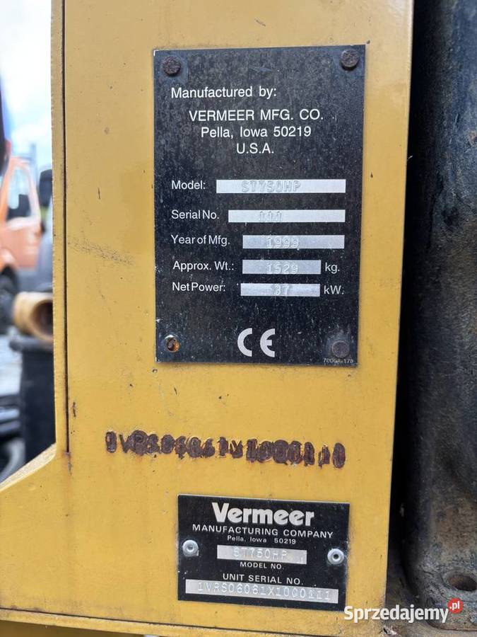 Vermeer ST750HP 1999 FABRYCZNIE NOWA 0 Przemęt