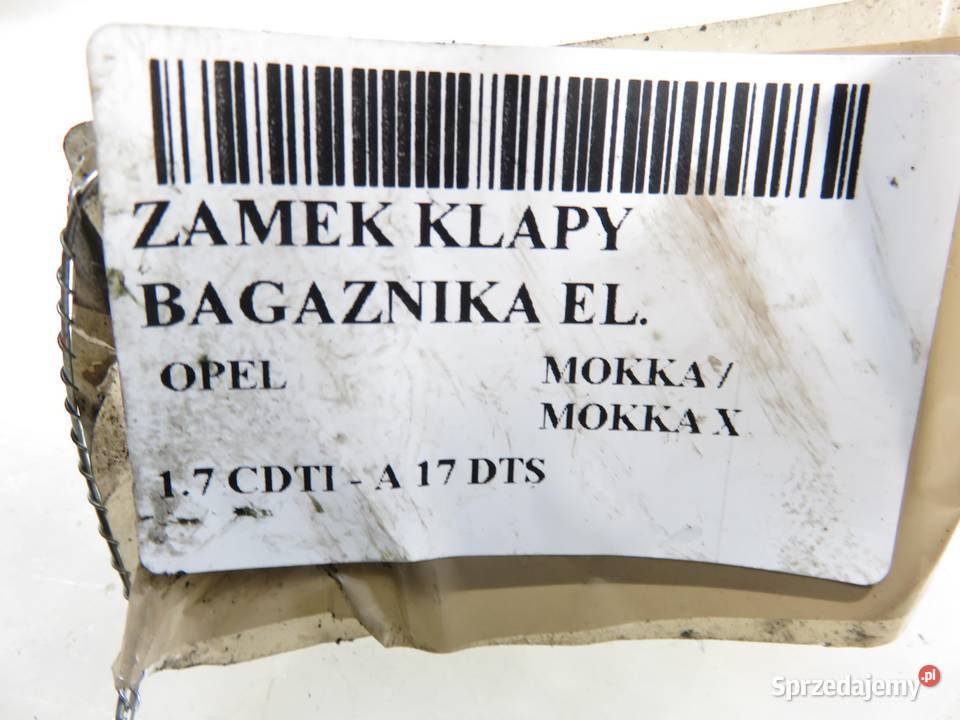 ZAMEK KLAPY OPEL MOKKA 13587640