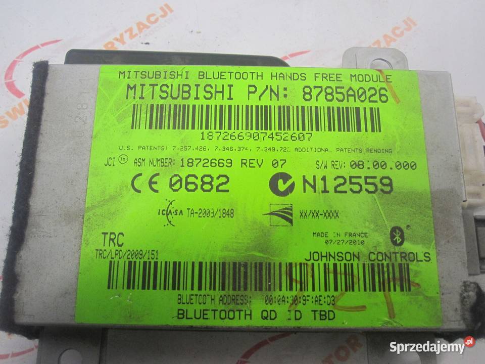 MITSUBISHI ASX I 11r moduł Bluetooth 8785A026 Kielce