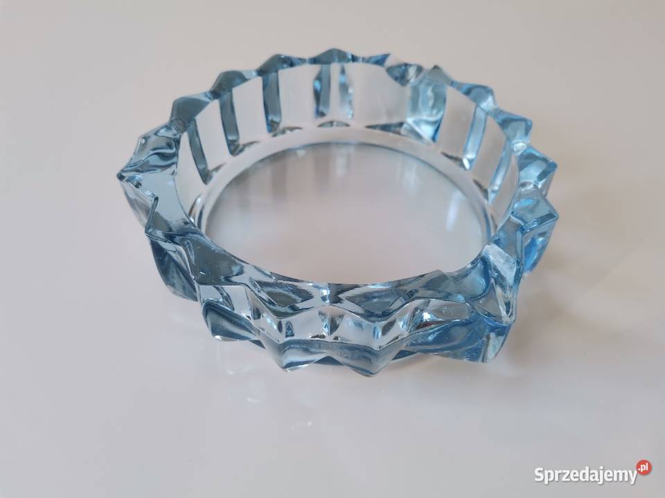 Stara duża nieużywana niebieska popielniczka Katowice