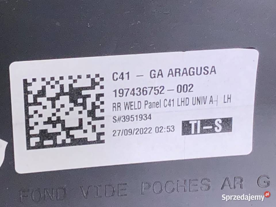 BOCZEK DRZWI LEWY TYŁ CITROEN C4 III Hatchback Tapicerki samochodowe sprzedam