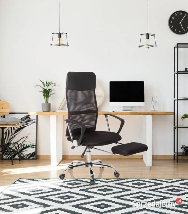 Krzesło biurowe, wygodny fotel obrotowy z wysokim oparciem