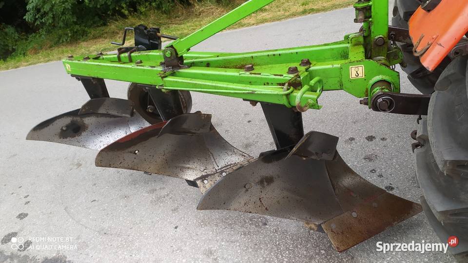 Pług duży 3skibowy na wysokiej słupicy Grudziądz nieuszkodzony Maszyny rolnicze Nieczajna Górna