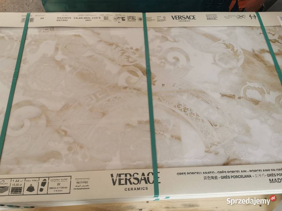 VERSACE Płytki Calacatta Bright MEGABAROCCO lux Poskwitów