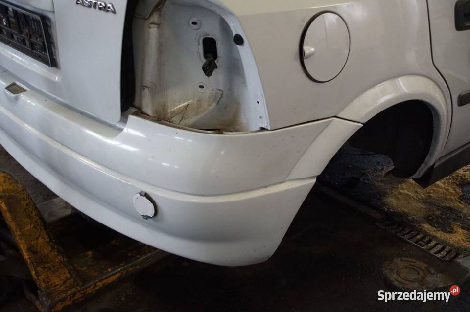 ZDERZAK TYŁ OPEL ASTRA G 10L BIAŁY Lipno sprzedam