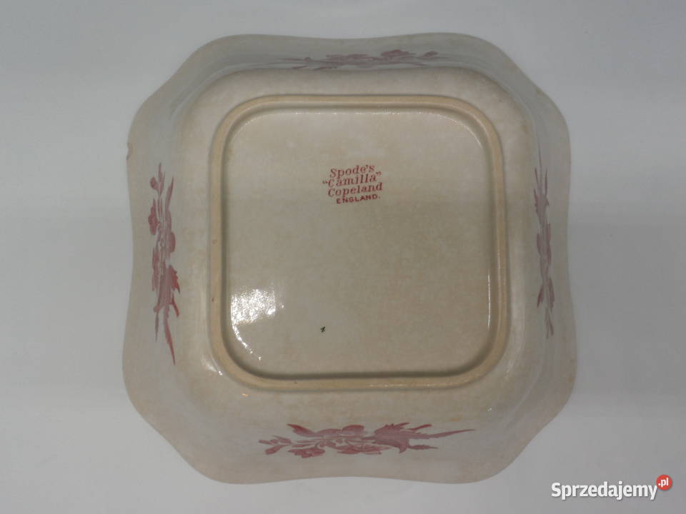 Kwadratowa Miska Spode Pink Camilla Angielska wielkopolskie Raszków