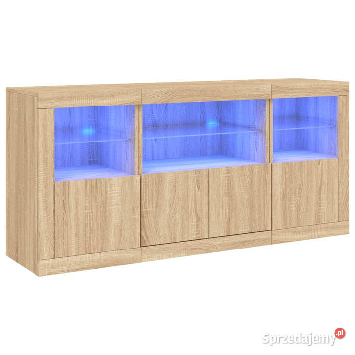 Szafka z oświetleniem LED dąb sonoma 1425x37x67 Szafki Warszawa