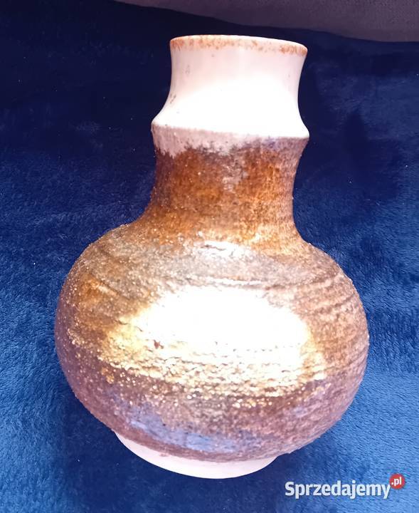 Wazon Fat Lava Strehla DDR Sygnowany 1443 wielkopolskie Koźminek sprzedam