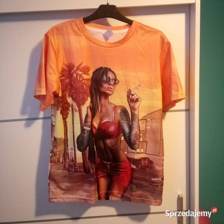 Męska Koszulka z grafiką 3D M NOWA Tomaszów Lubelski