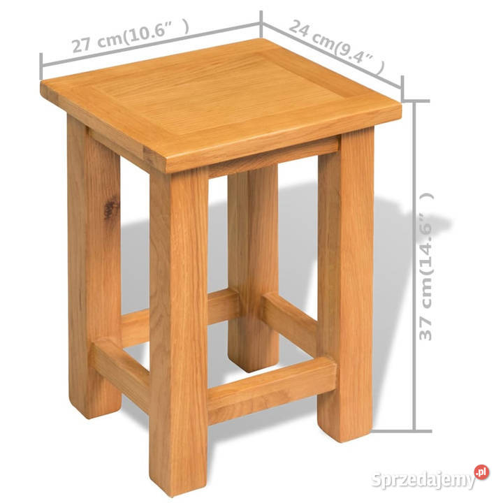 Stoliki 2 27x24x37 lite drewno dębowe WM3053417