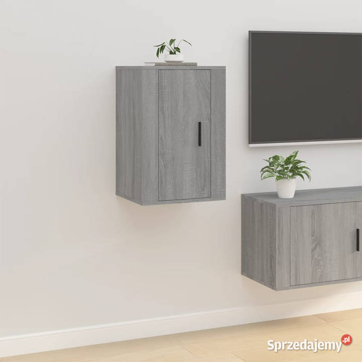 Wiszące szafki TV 2 szary dąb sonoma 40x345x60 mazowieckie Warszawa
