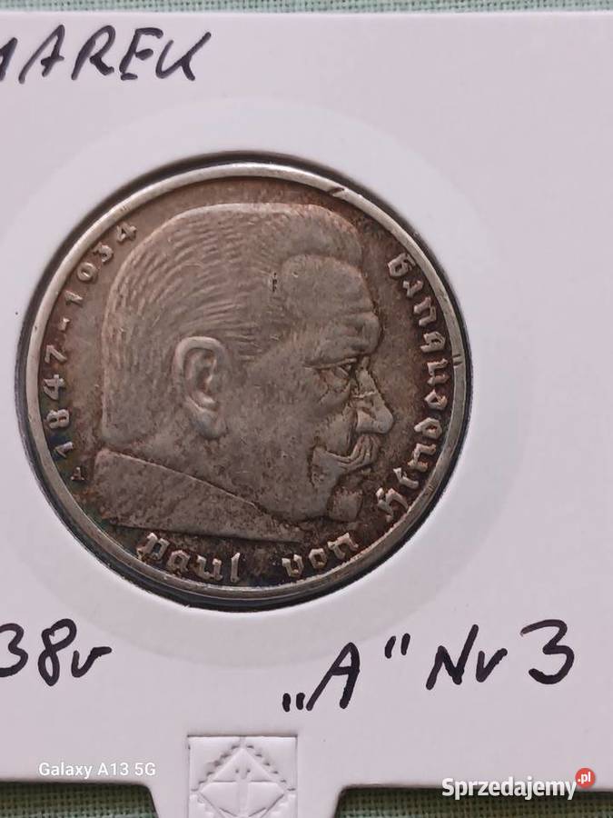 5 Marek Niemcy 1938 rPaul von Hindenburg menA 3