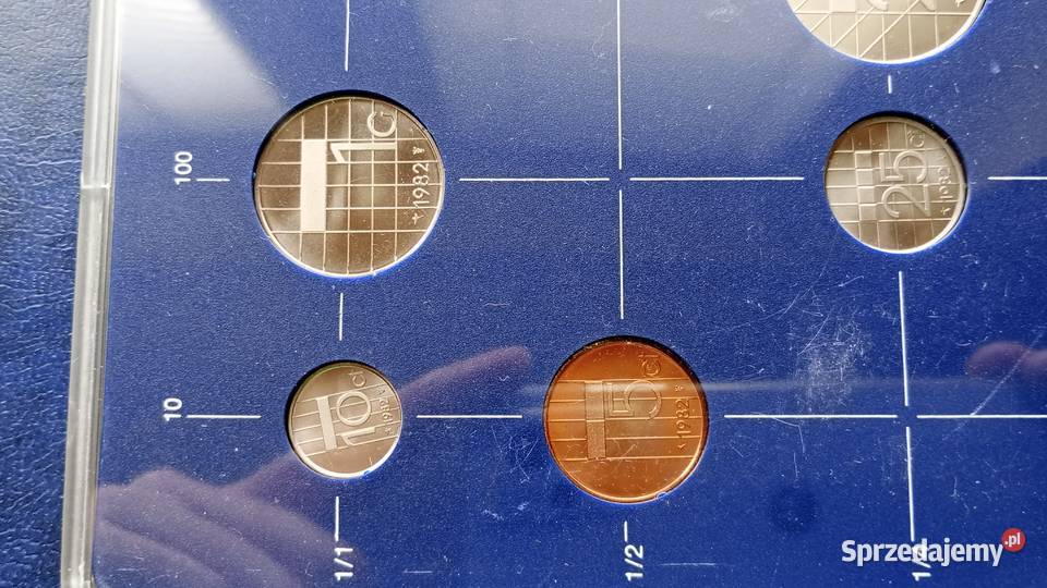 Stare monety 1982 set menniczy 5 monet i żeton