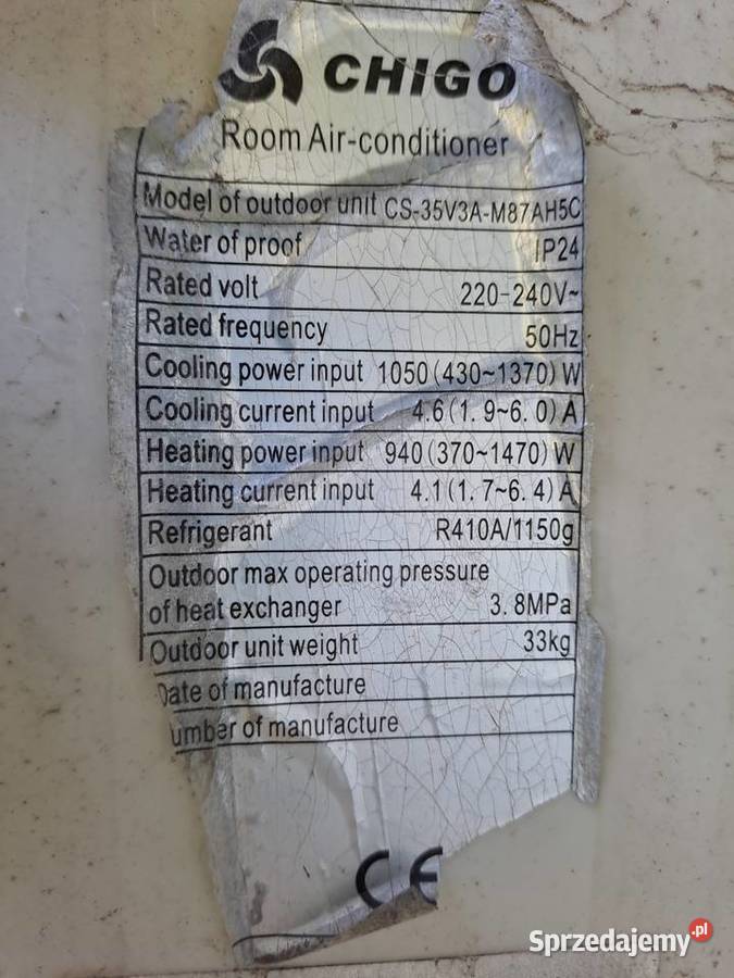 klimatyzator chigo Żurawica