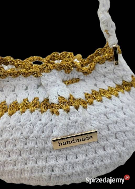 Torebka woreczek z kordonkahandmade 17cm małopolskie Krzywaczka