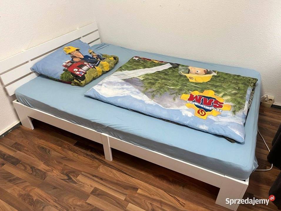 Biała rama łózka na sprzedaż dolnośląskie Wrocław