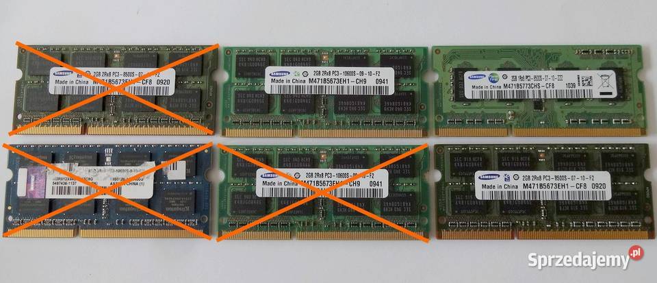 Pamięci DDR3 do laptopów 2gb x 3 Pozostałe zachodniopomorskie Szczecin sprzedam