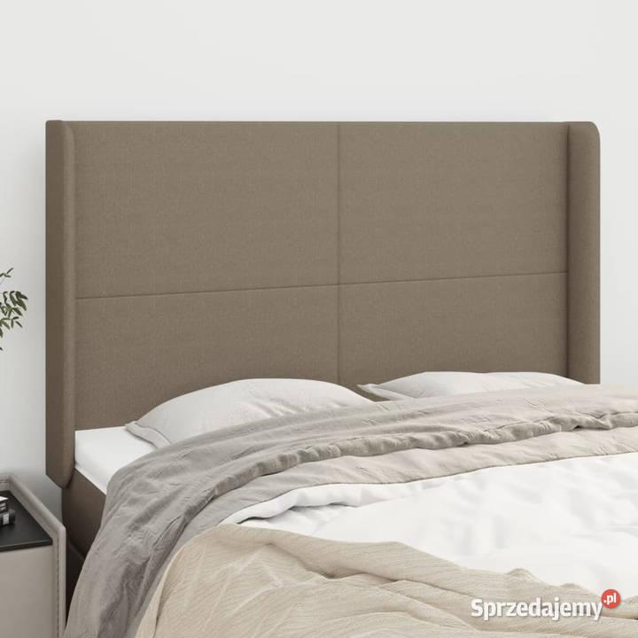 Zagłówek uszak taupe 147x16x118128 tkanina
