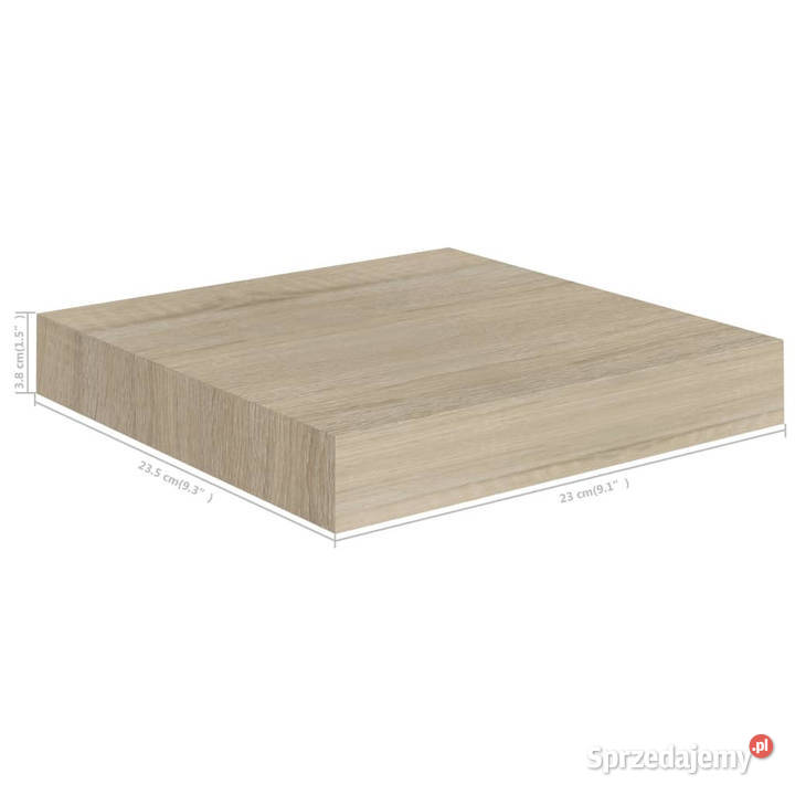 Półki ścienne 2 kolor dębowy 23 x 235 x 38 MDF Warszawa