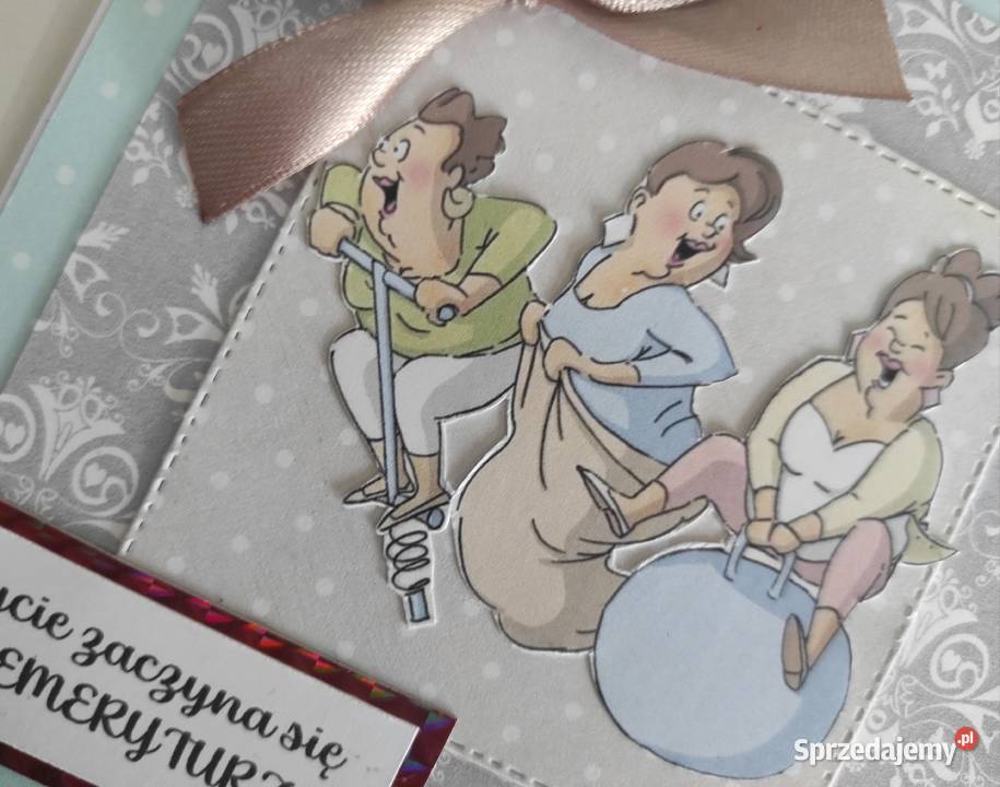 Kartka ręcznie robiona na odejście na emeryturę Łódź