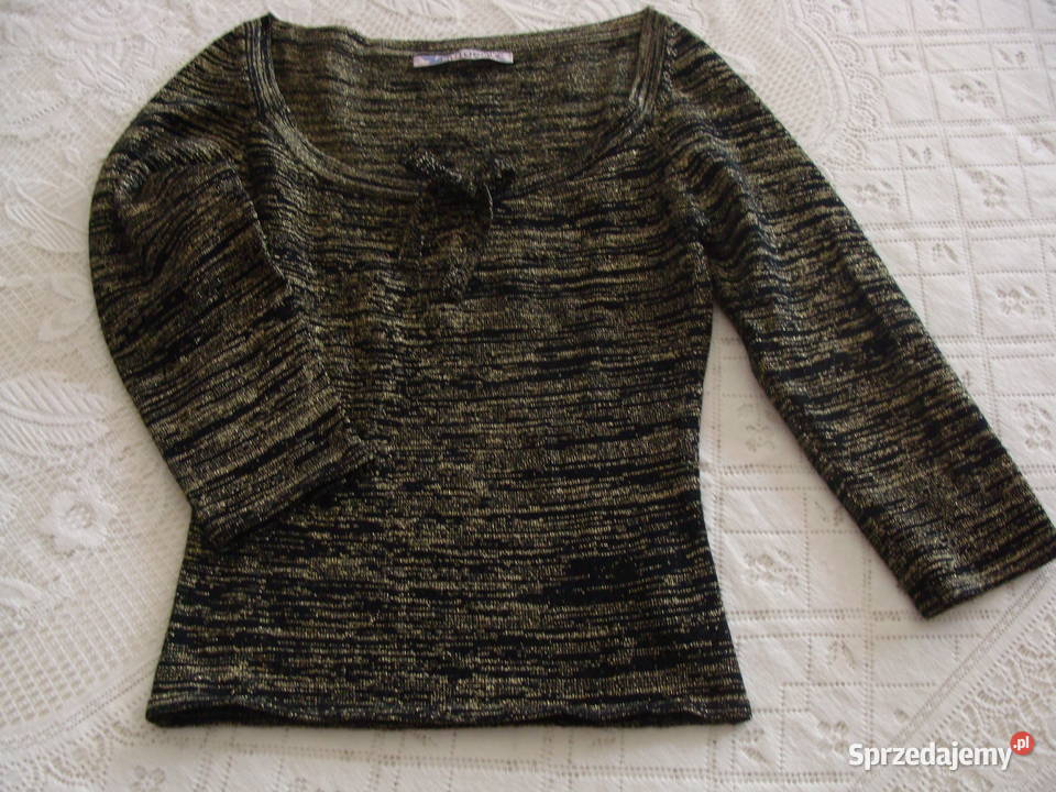 sweter bluzka melanż złotoczarny Łódź