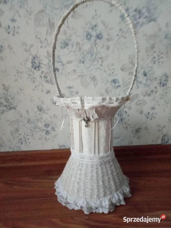 Kosze z kwiatami i bez papierowa wiklina Koronowo