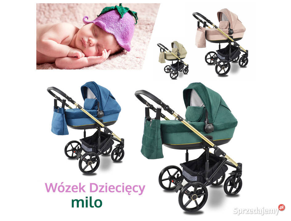 6 Wózek Dziecięcy milo 3w1 Wielofunkcyjny szary/srebrny