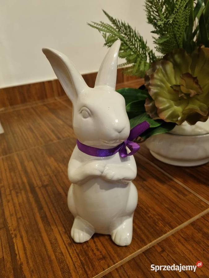 Zając Wielkanocny Duży Ceramika Biała Lublin