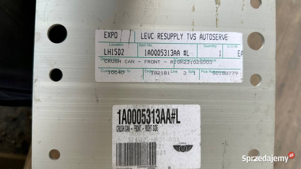 LEVC STREFA ZGNIOTU BELKA PRAWA LEWA 1A0005313AA Gorzów Wielkopolski