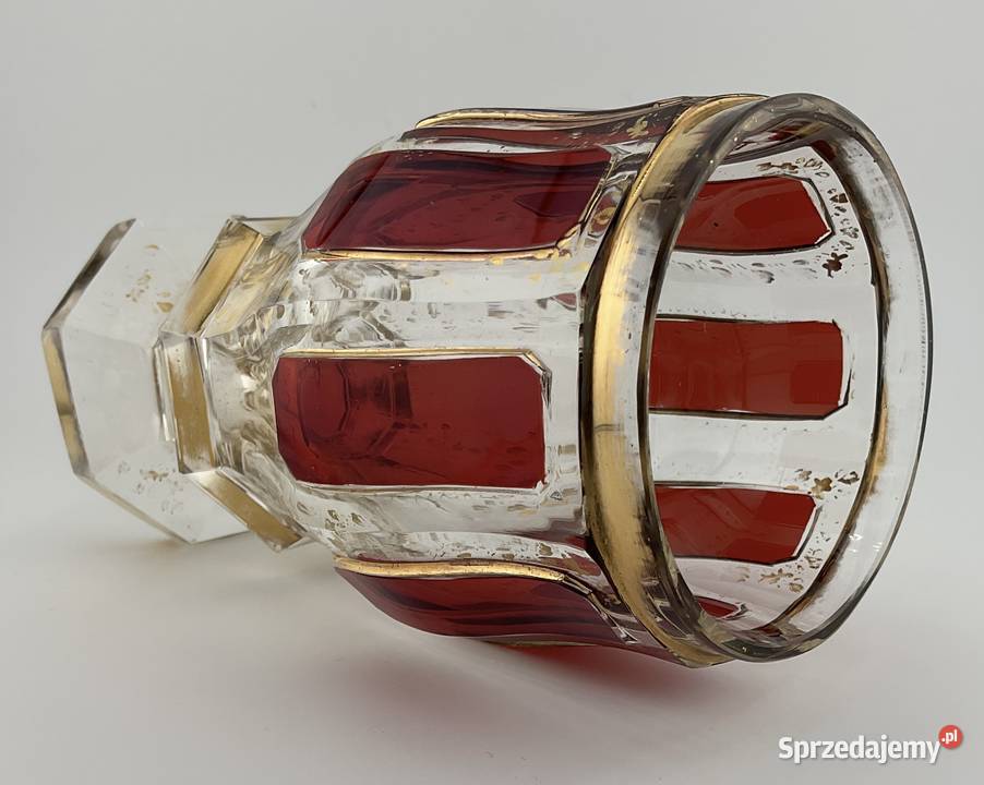 Antyczny kielich Biedermeier Egermann Moser Kraków
