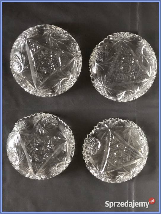 Sprzedam kryształowe talerzyki ze szlifem 3 Staroźreby