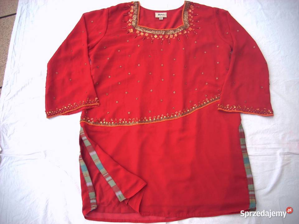 Elegancka Zdobiona Sukienka Tunika 46 48 Spódnice i sukienki Nowy Sącz sprzedam