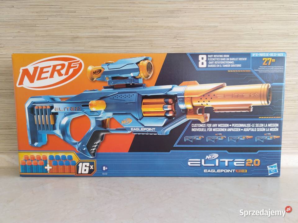 NAJTANIEJ Nerf Elite 20 Eaglepoint RD8 Wyrzutnia Zabrze sprzedam