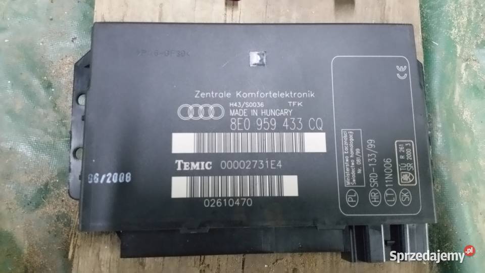 zestaw startowy a4b7 20 tdi brd kpl 500zl Komputery Układ elektryczny, zapłon Bełchatów