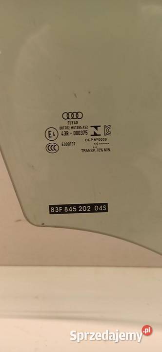 AUDI Q3 SZYBA DRZWI PRAWY PRZÓD 83F845202 sprzedam