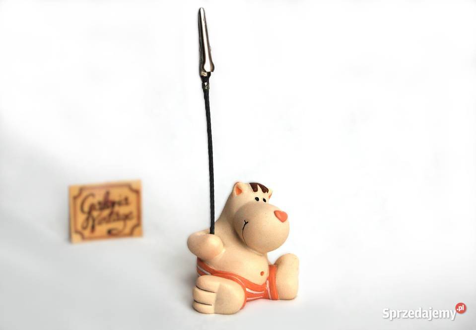 Klips na zdjęcie pocztówkę hipopotam figurka Lublin sprzedam