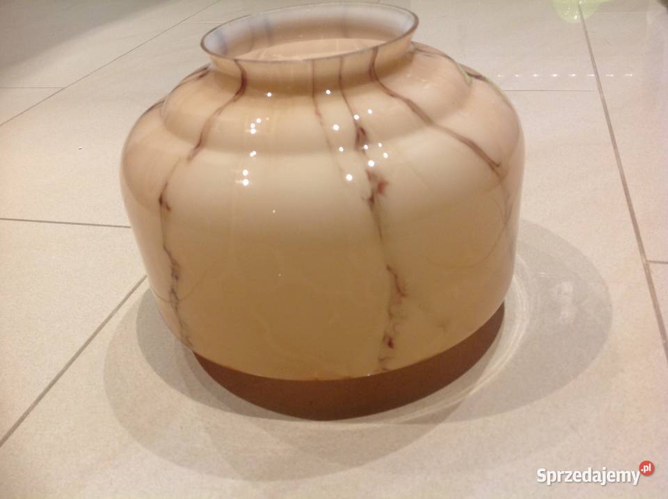 Stary Klosz Szklany Marmurkowy Art Deco Abażury i klosze lubuskie Nowa Sól