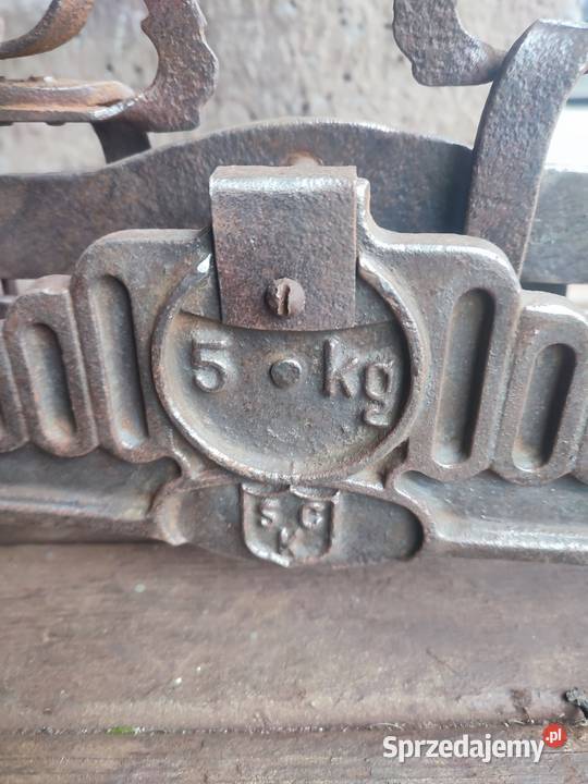 Stara żeliwna waga szalkowa Antyki, Sztuka, Kolekcje